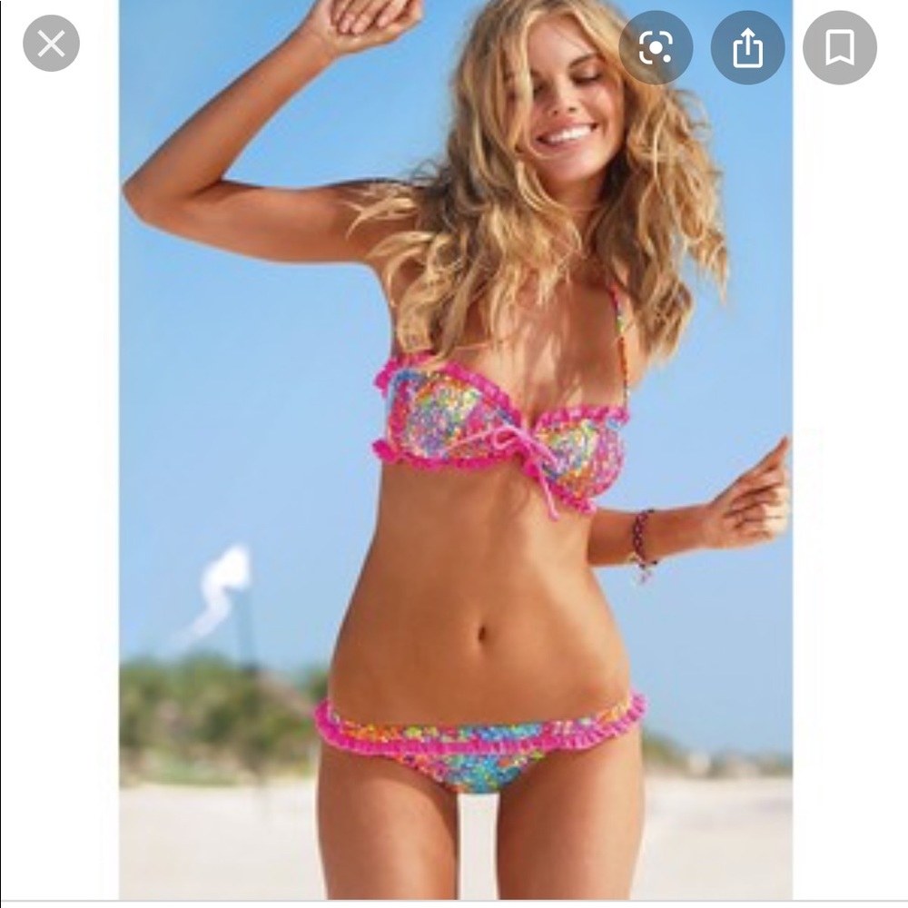 Victoria’s Secret Floral Ruffle Bikini Swim
